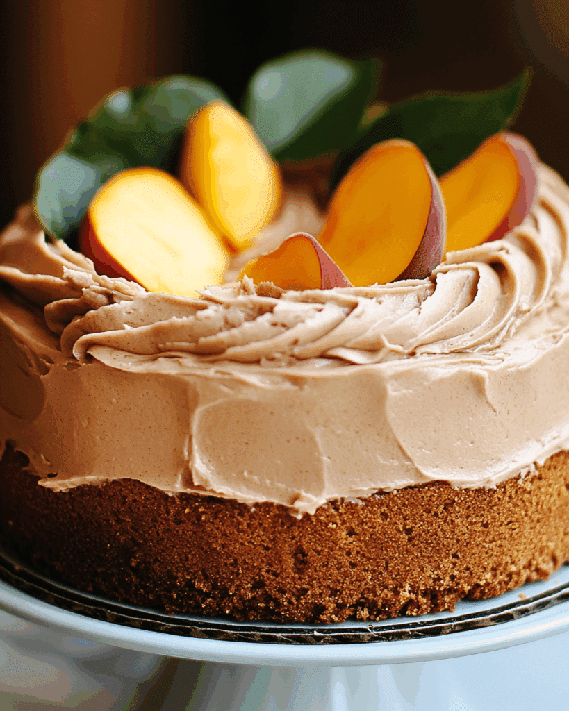 Peach Cake with Brown Sugar Frosting 2