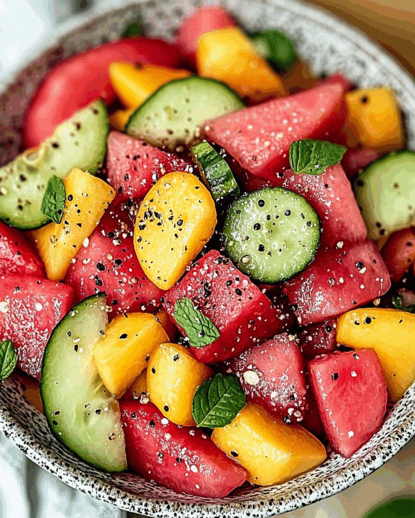 Peach Watermelon Salad