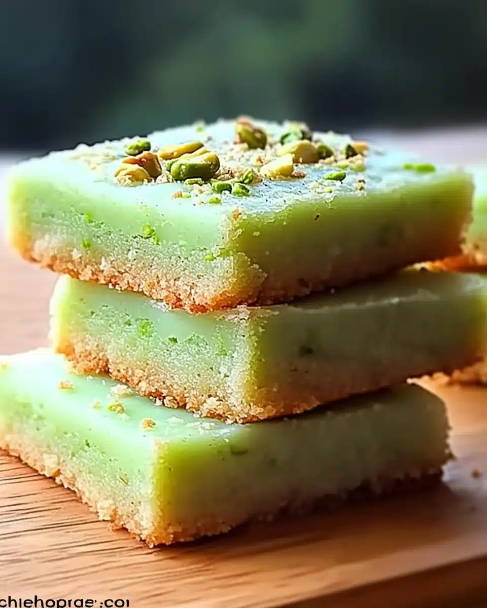 Pistachio Pudding Sugar Cookie Bars are a delight!