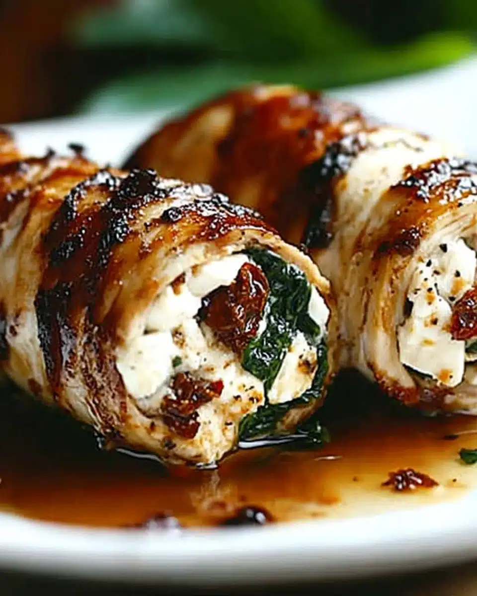 Rolled-Up Chicken with Feta, Spinach, and Sun-Dried Tomatoes: A Must-Try Recipe!