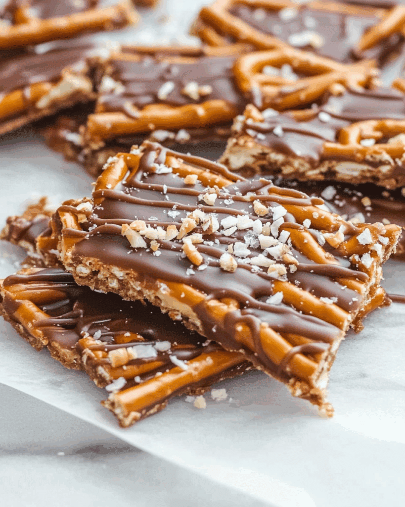 Salted Caramel Pretzel Bark 3