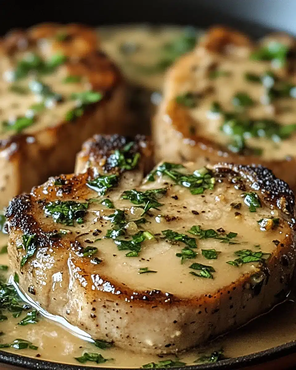 Savory Garlic Herb Boneless Pork Chops are simply irresistible!