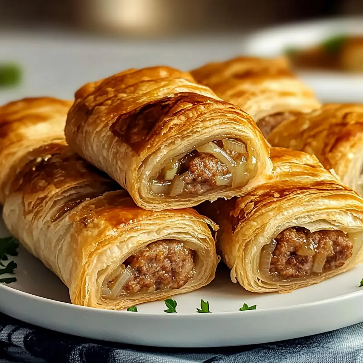 Savory French Onion Sausage Rolls: Irresistible Party Treats