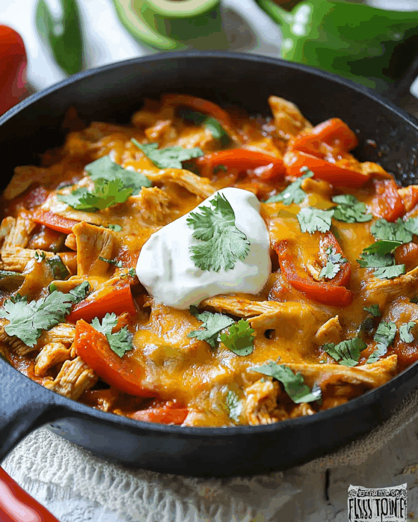 Skillet Chicken Fajitas Bake 2