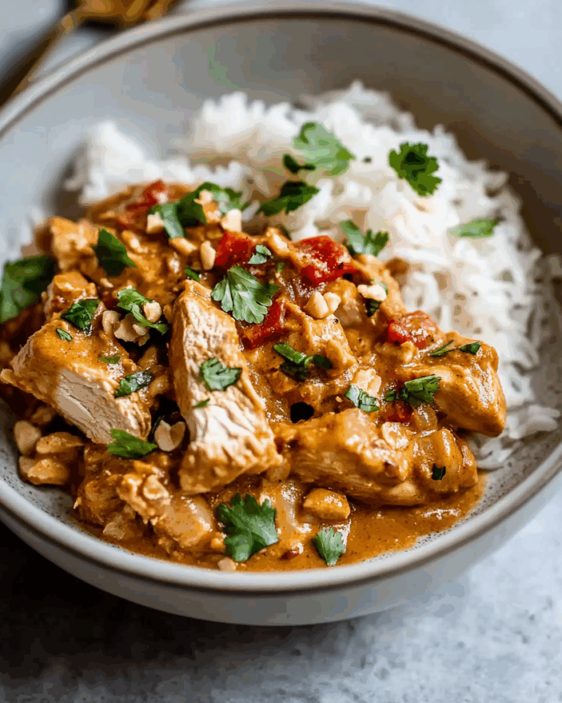 Slow Cooker Peanut Chicken