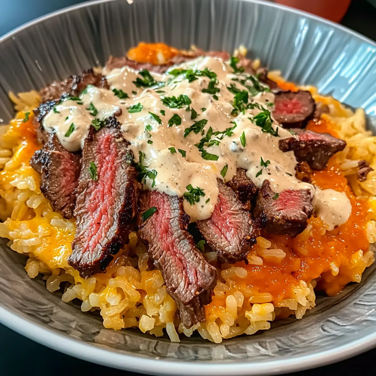 Savor Every Bite of Hearty Steak Queso Rice at Home
