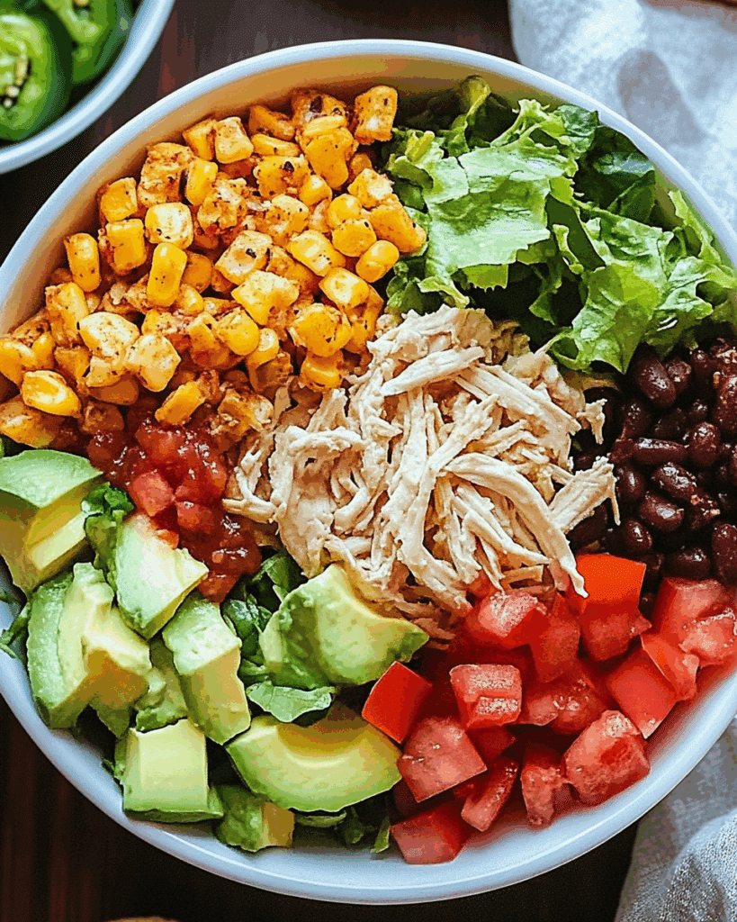 Taco Salad Bowls with Shredded Chicken 2