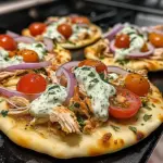 Tzatziki Chicken & Veggie Naan Pizza