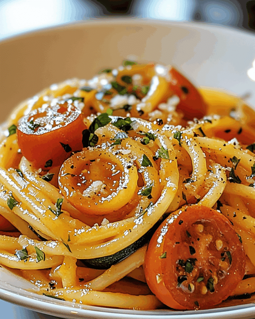 Zucchini and Tomato Pasta 2