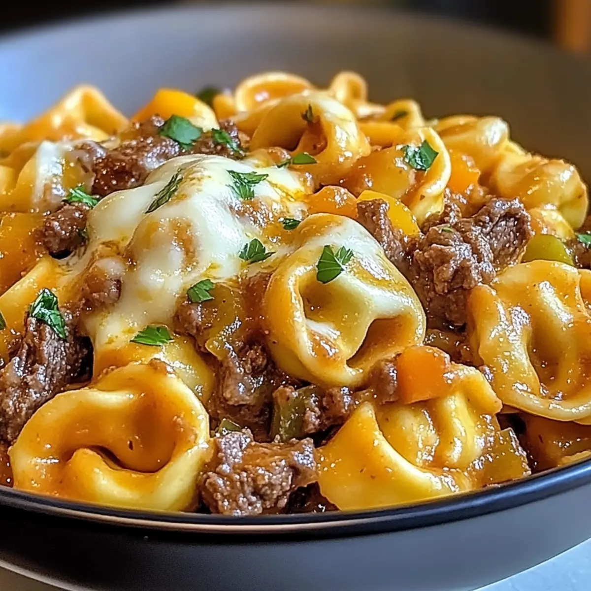 Cheesesteak Tortellini: Comforting Creamy Bliss at Home