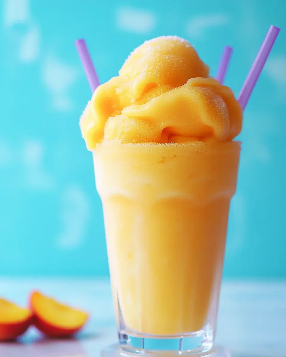 Refreshing Homemade Peach Slurpee to Beat the Summer Heat