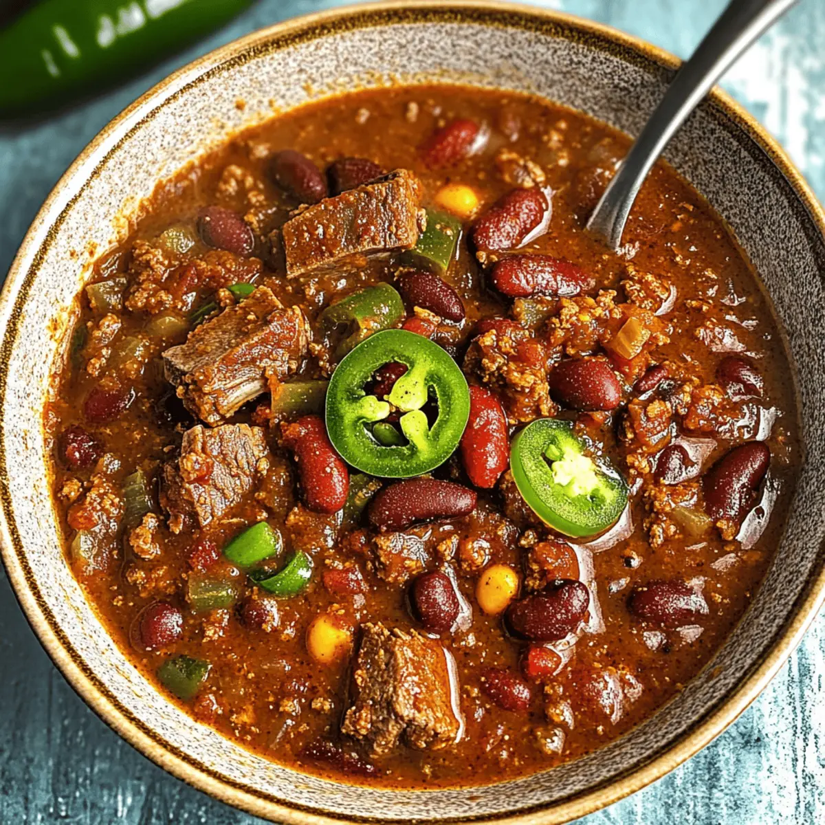 Hearty Rib and Chorizo Chili for Cozy Nights In