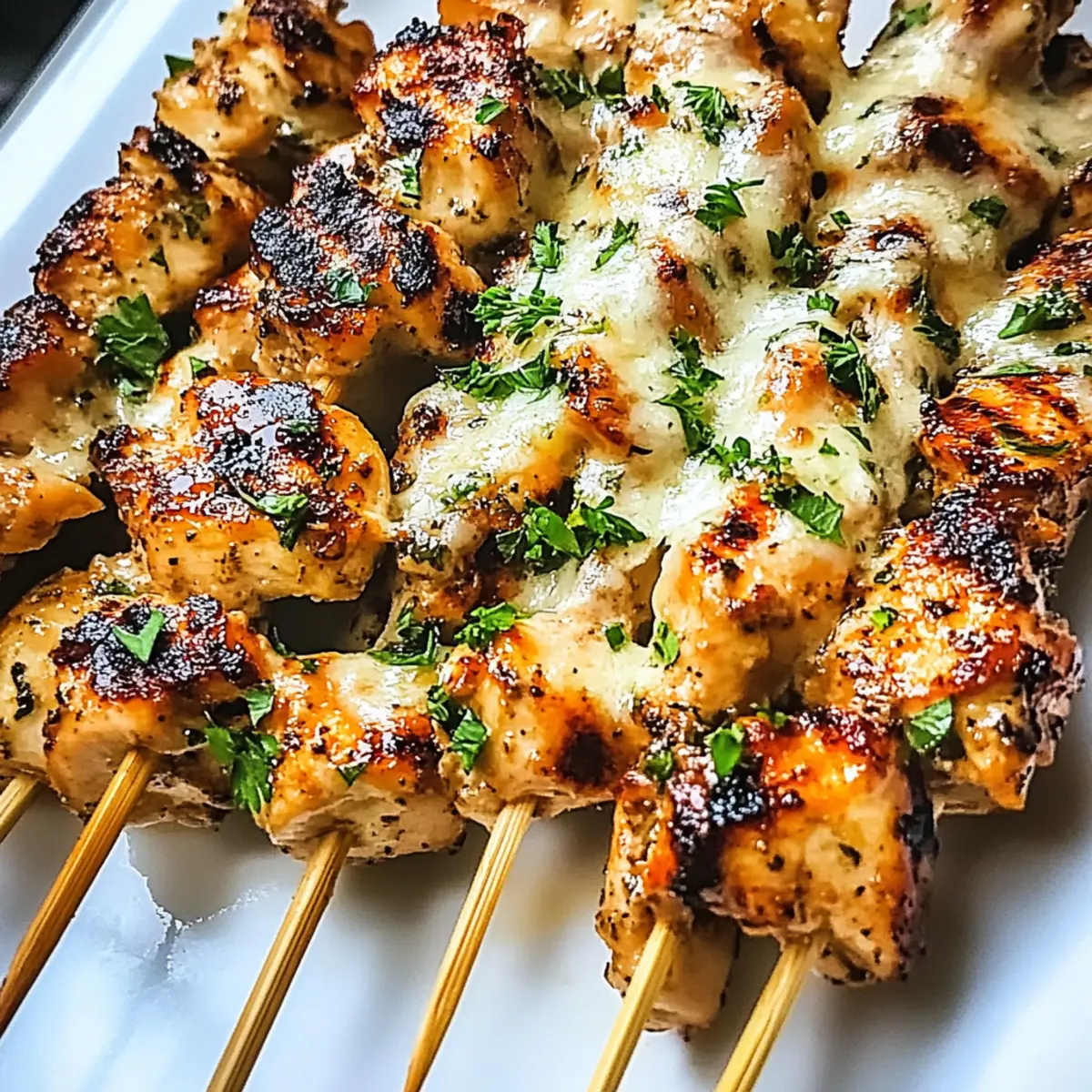 Garlic Parmesan Chicken Skewers: Juicy Grilled Perfection