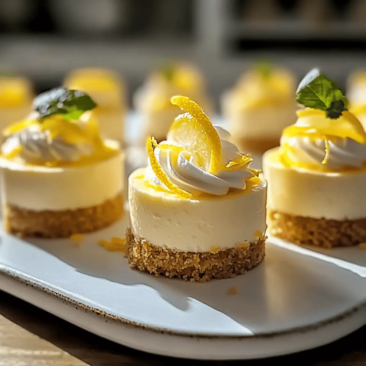 Mini Lemon Cheesecakes for a Tangy, Sweet Delight