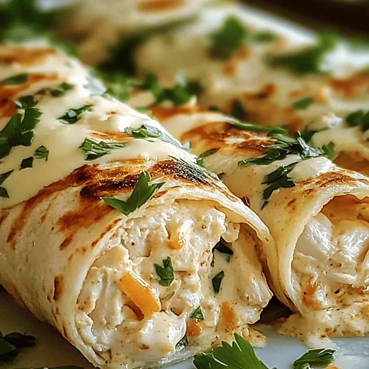 Deliciously Cheesy Chicken Garlic Wraps in 25 Minutes