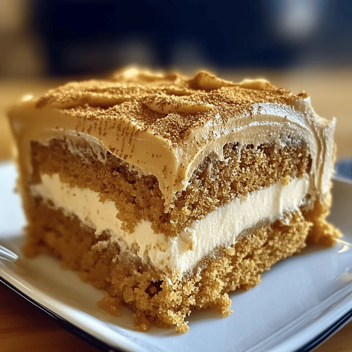 Pumpkin Spice Gooey Cake with Cream Cheese Frosting Delight