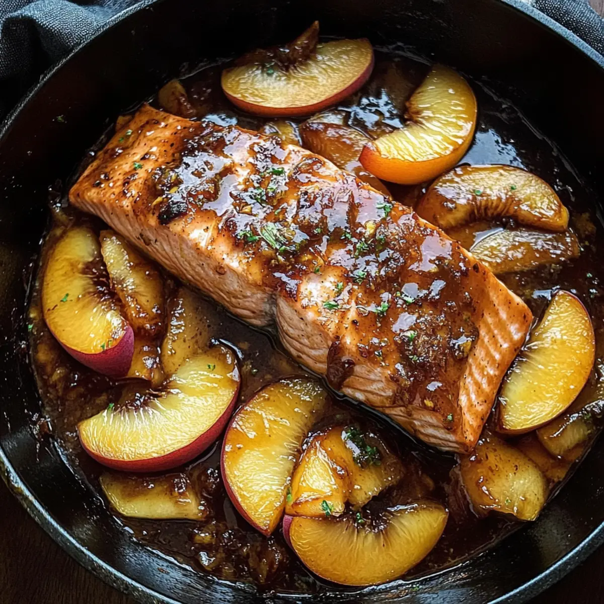Bourbon Peach Roasted Salmon for a Summery Dinner Delight