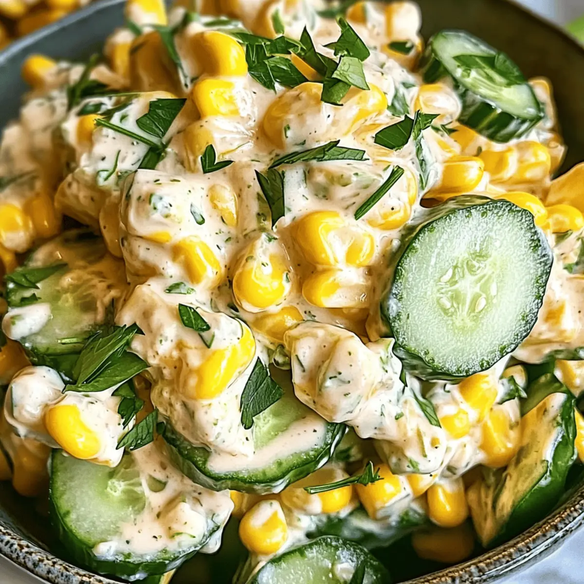 Street Corn Creamy Cucumber Salad: A Refreshing Summer Delight