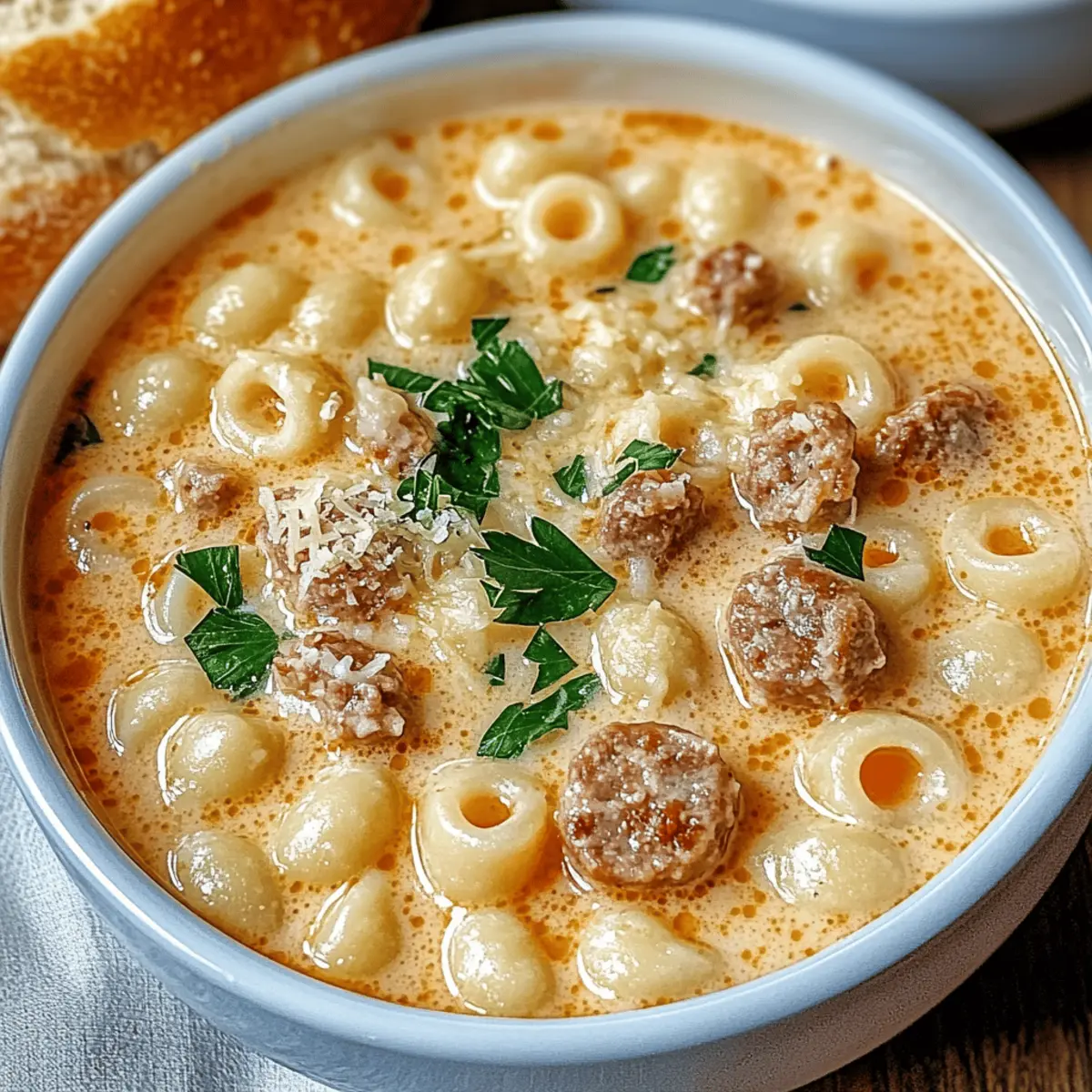 Creamy Parmesan Italian Sausage Ditalini Soup for Cozy Nights