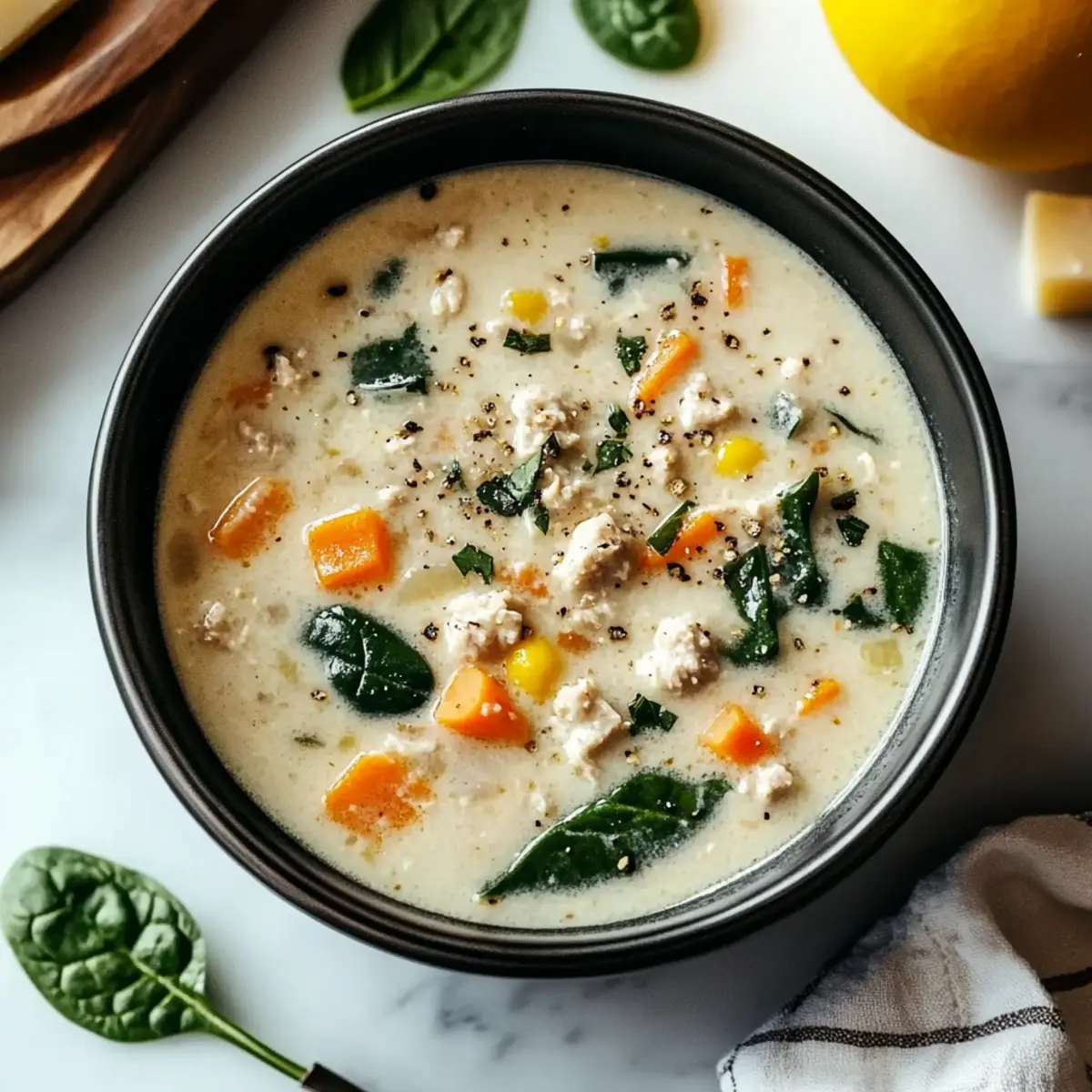 Creamy Italian Ground Chicken Soup for Cozy Evenings