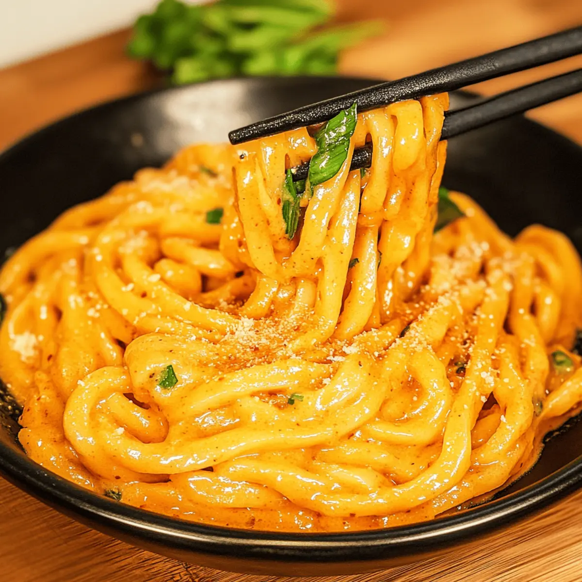 Creamy Gochujang Udon Noodles for a Spicy Night In