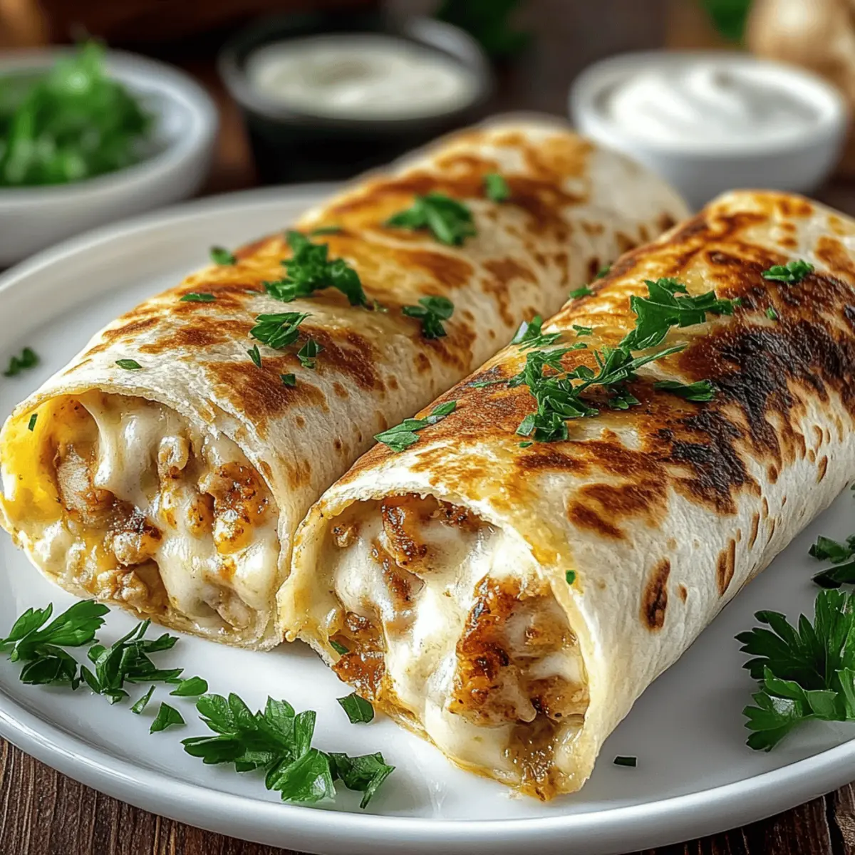 Cozy Cheesy Garlic Chicken Wraps for Ultimate Comfort Food