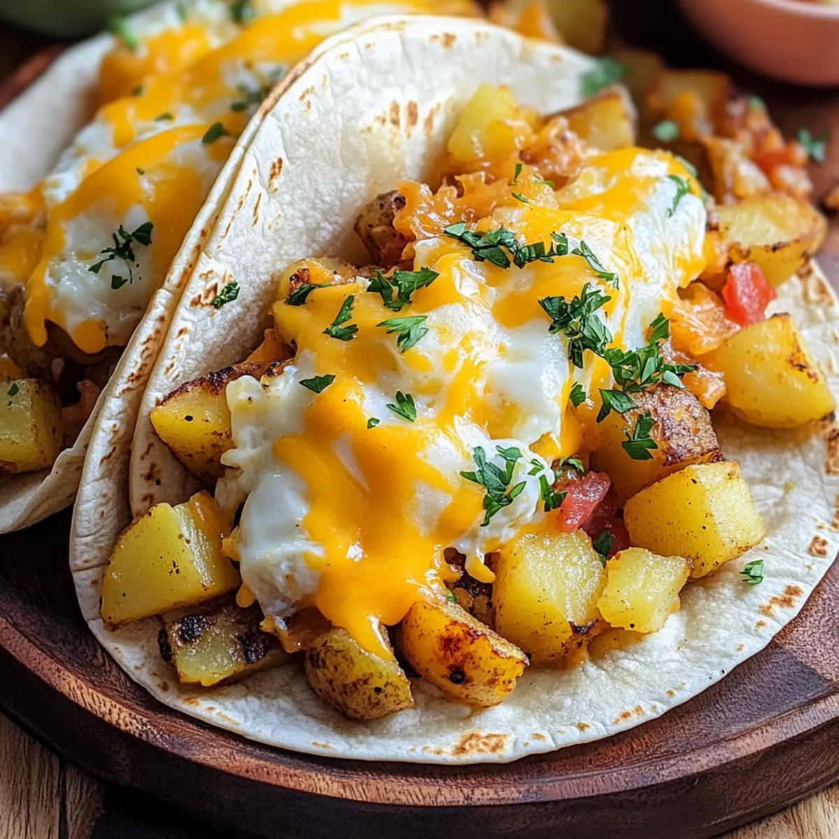 Delicious Potato, Egg, and Cheese Breakfast Tacos to Savor