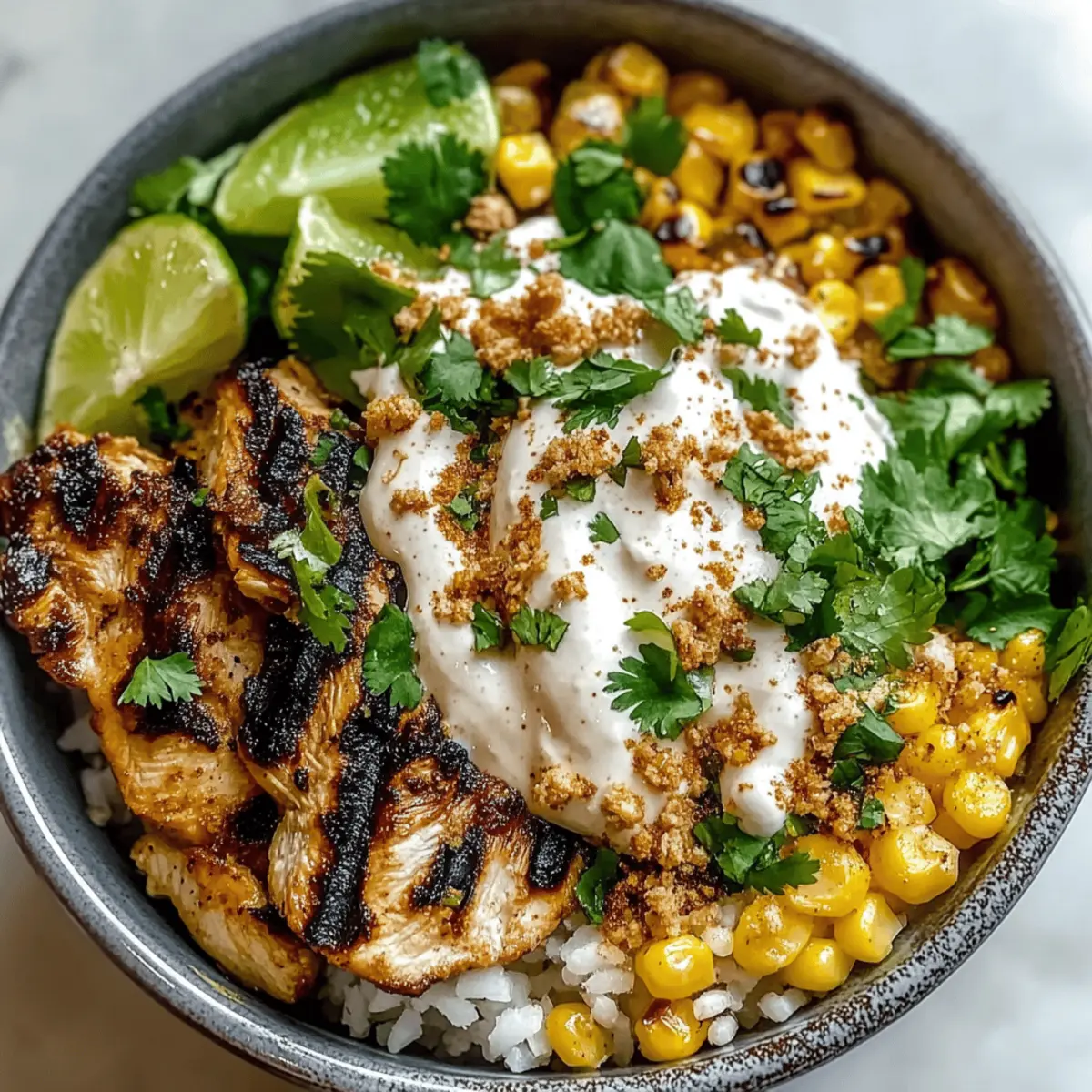 Savory Street Corn Chicken Rice Bowl for Flavor Lovers