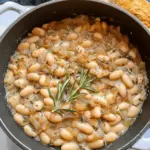 Caramelized Onion White Beans with Rosemary and Balsamic