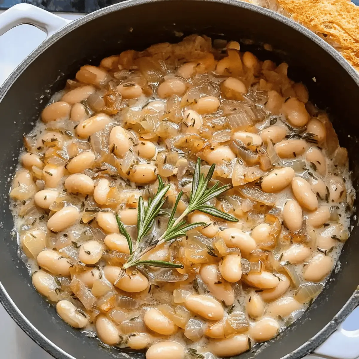 Cozy Caramelized Onion White Beans with Rosemary & Balsamic