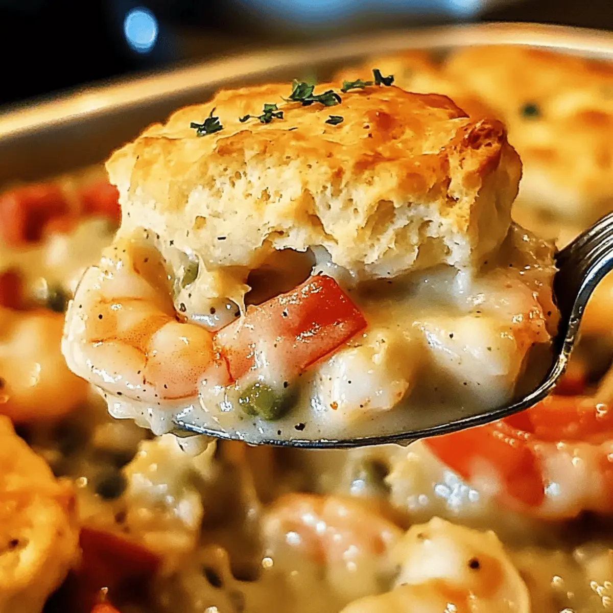 Cheddar Bay Biscuit Seafood Pot Pie mnyofj