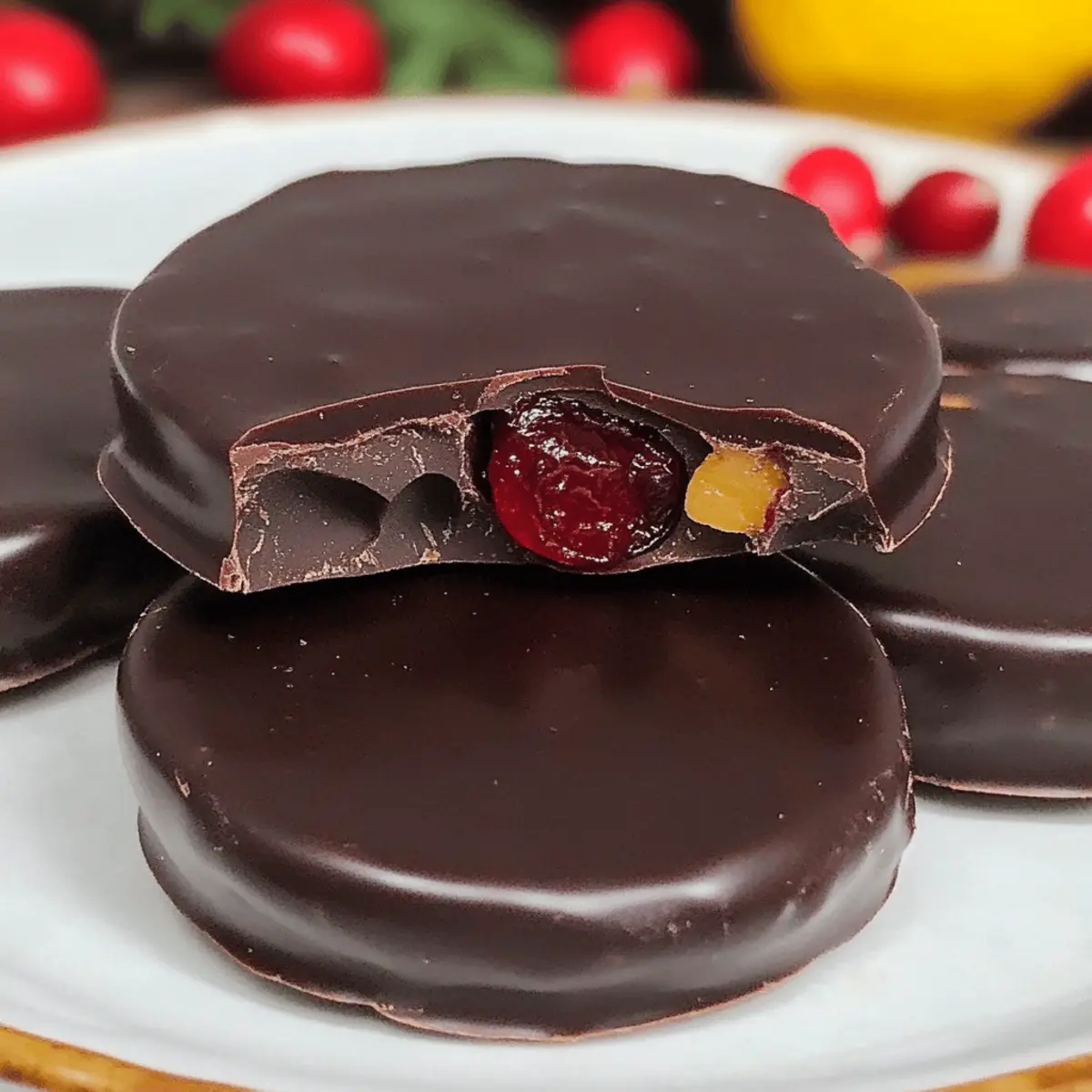 Chocolate Covered Cranberry Sauce Bites for Festive Fun