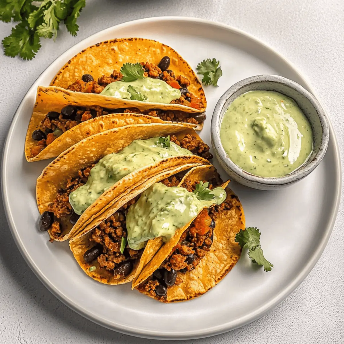 Crispy Baked Ground Turkey Tacos with Avocado Sauce jbflqf
