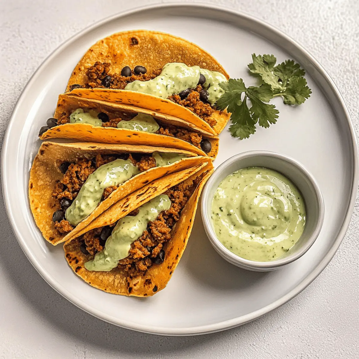 Crispy Baked Ground Turkey Tacos with Avocado Sauce rvsbje