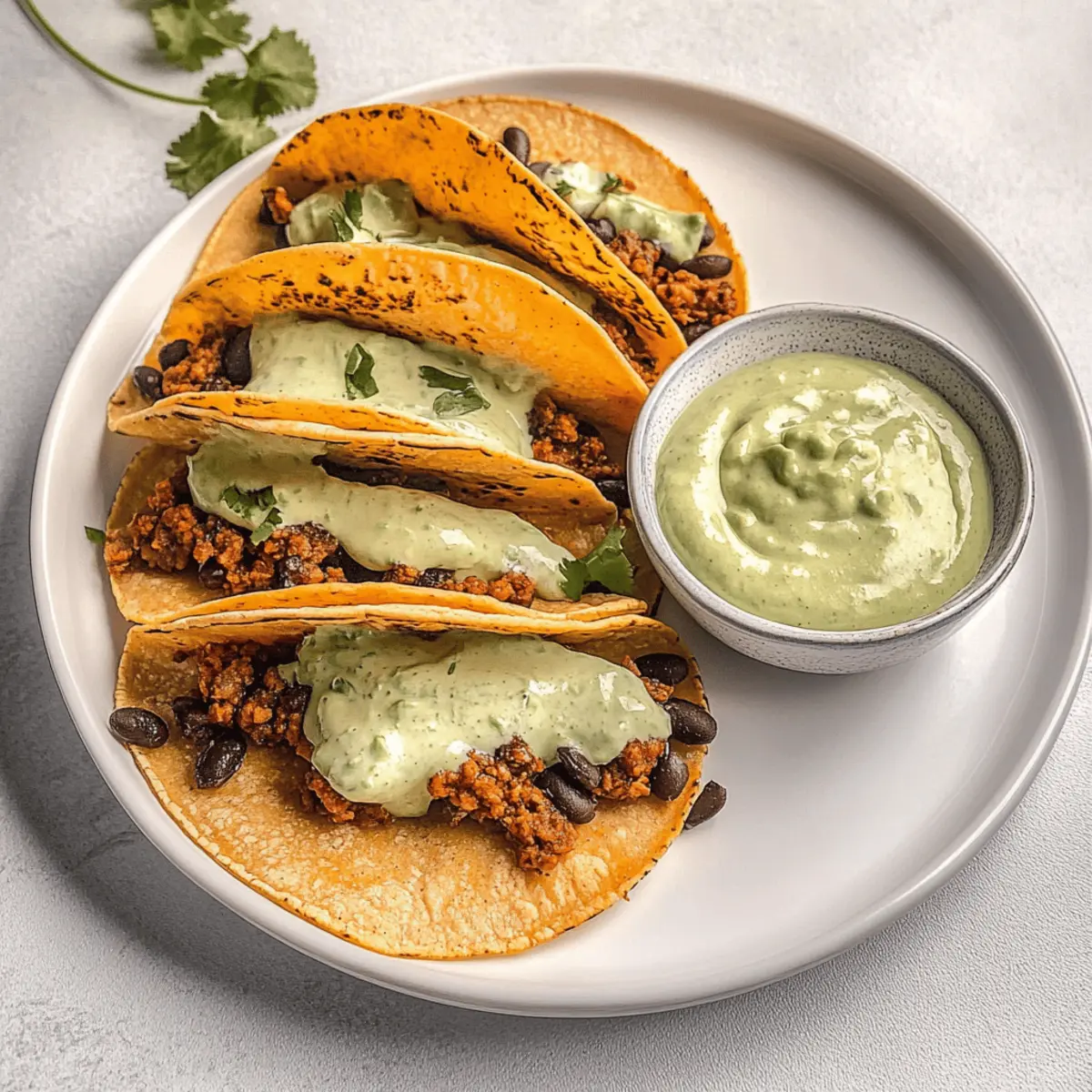 Crispy Baked Ground Turkey Tacos with Avocado Sauce wapq7k