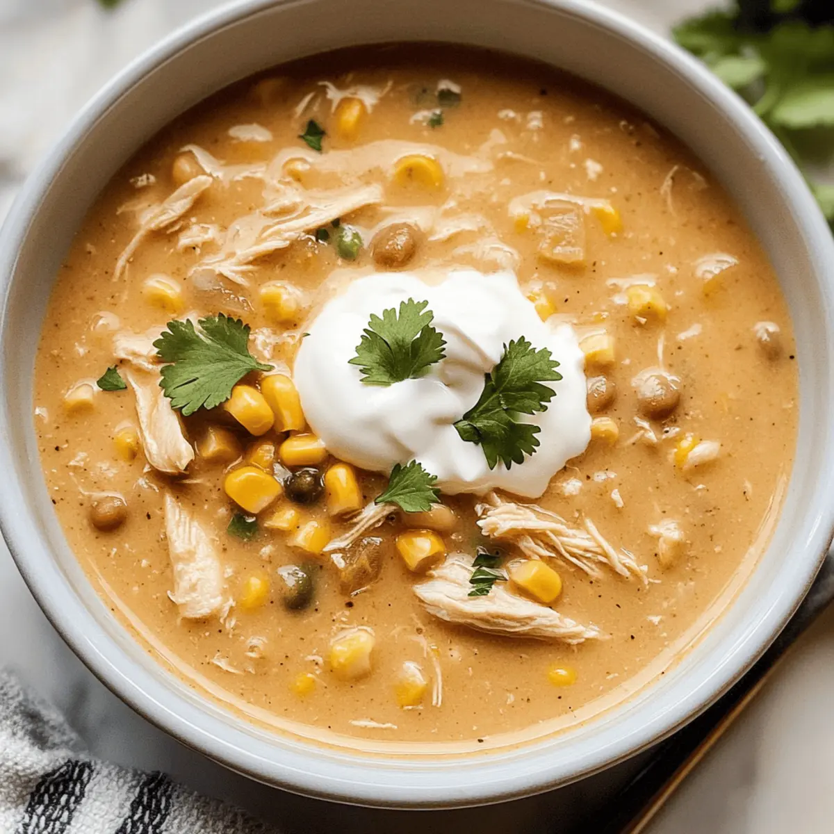 Crockpot Sweet Corn & Pepper Jack White Chicken Chili Bliss