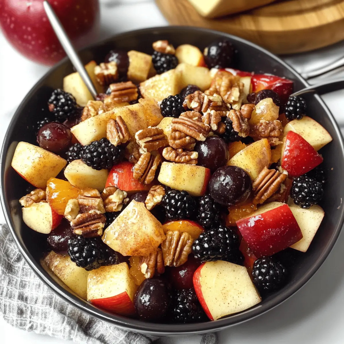 Deliciously Cozy Fall Fruit Salad with Cinnamon Twist
