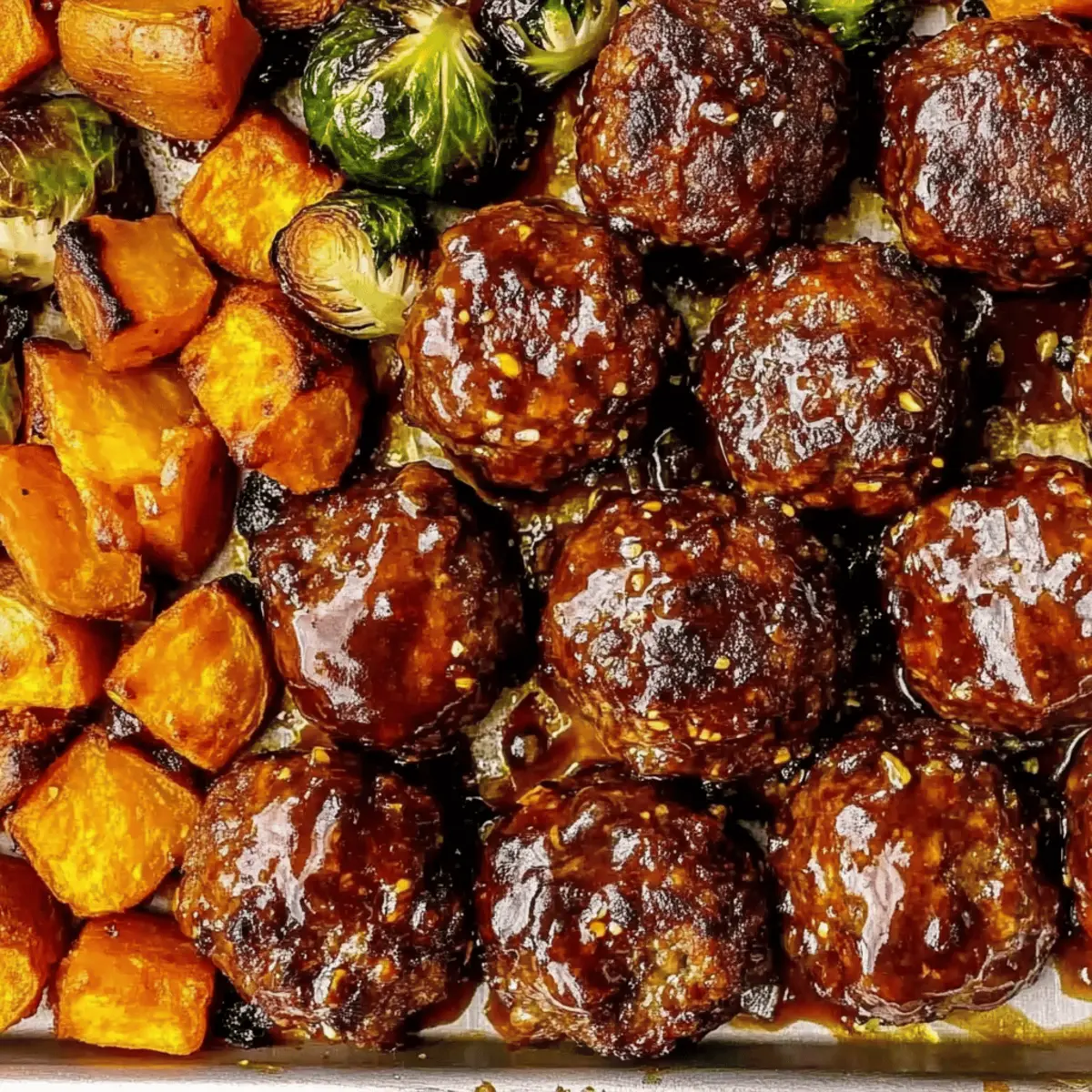 Korean BBQ Meatballs with Roasted Vegetables for Quick Dinners