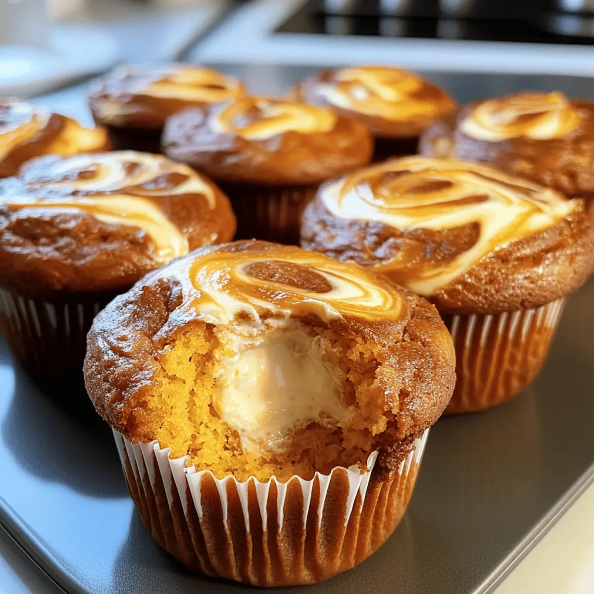 PUMPKIN CREAM CHEESE SWIRL MUFFINS vy0dbi