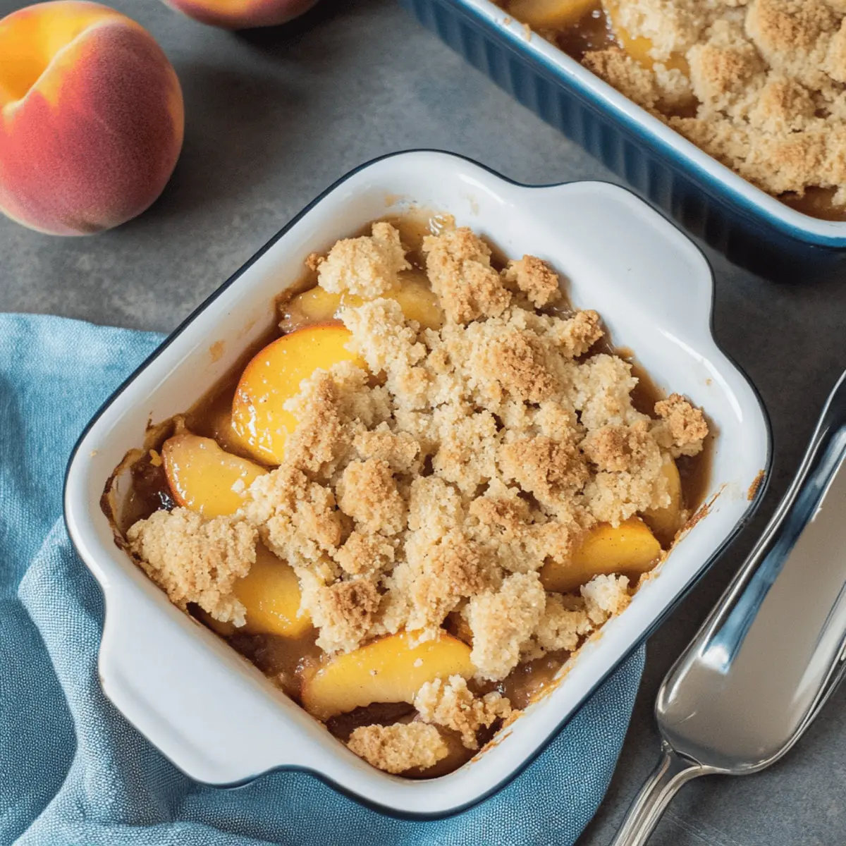 Peach Cobbler for Two: A Cozy Dessert for Sweet Moments