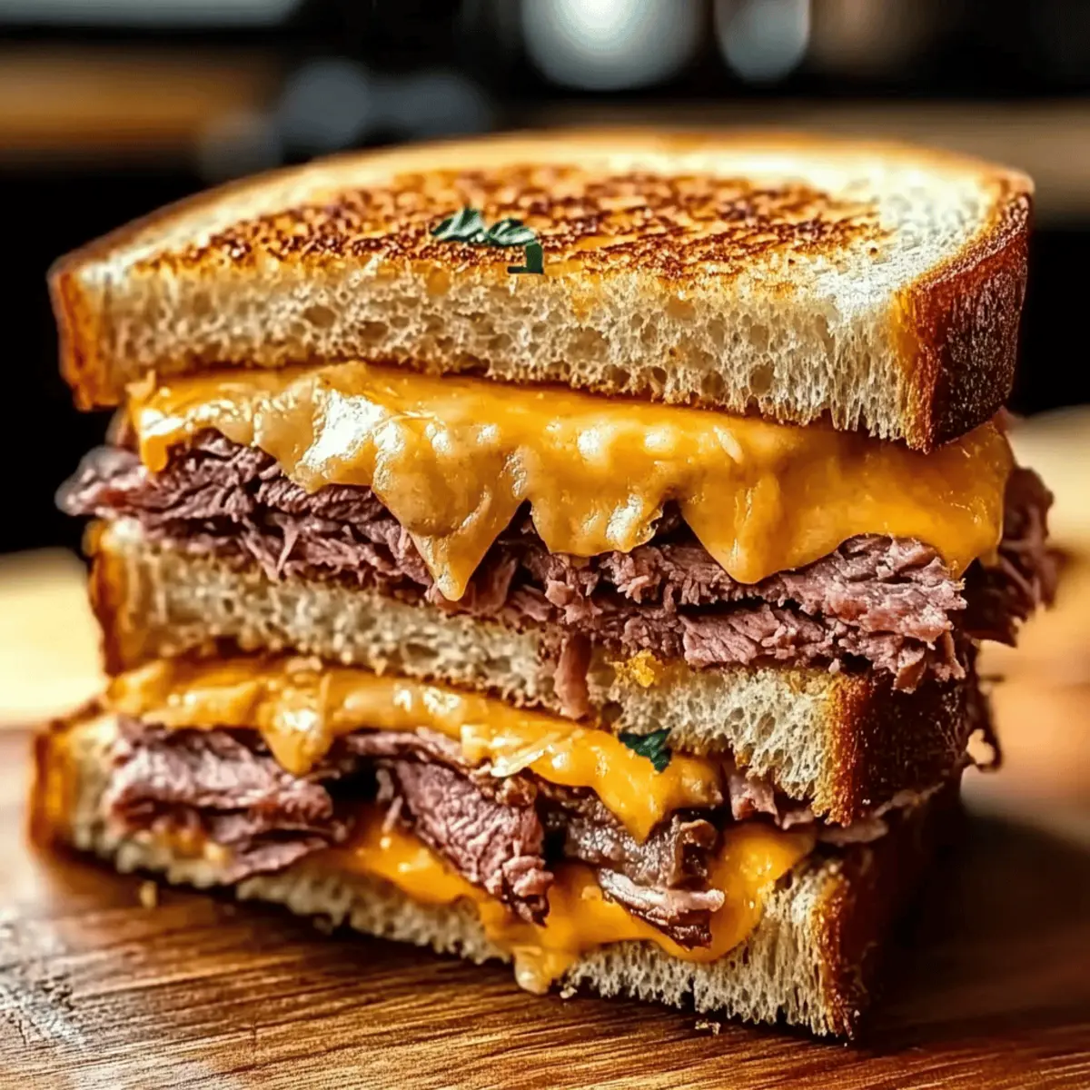 Roast Beef Cheddar Melt Sandwich snssow