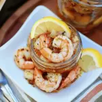 Louisiana Pickled Shrimp In a Jar