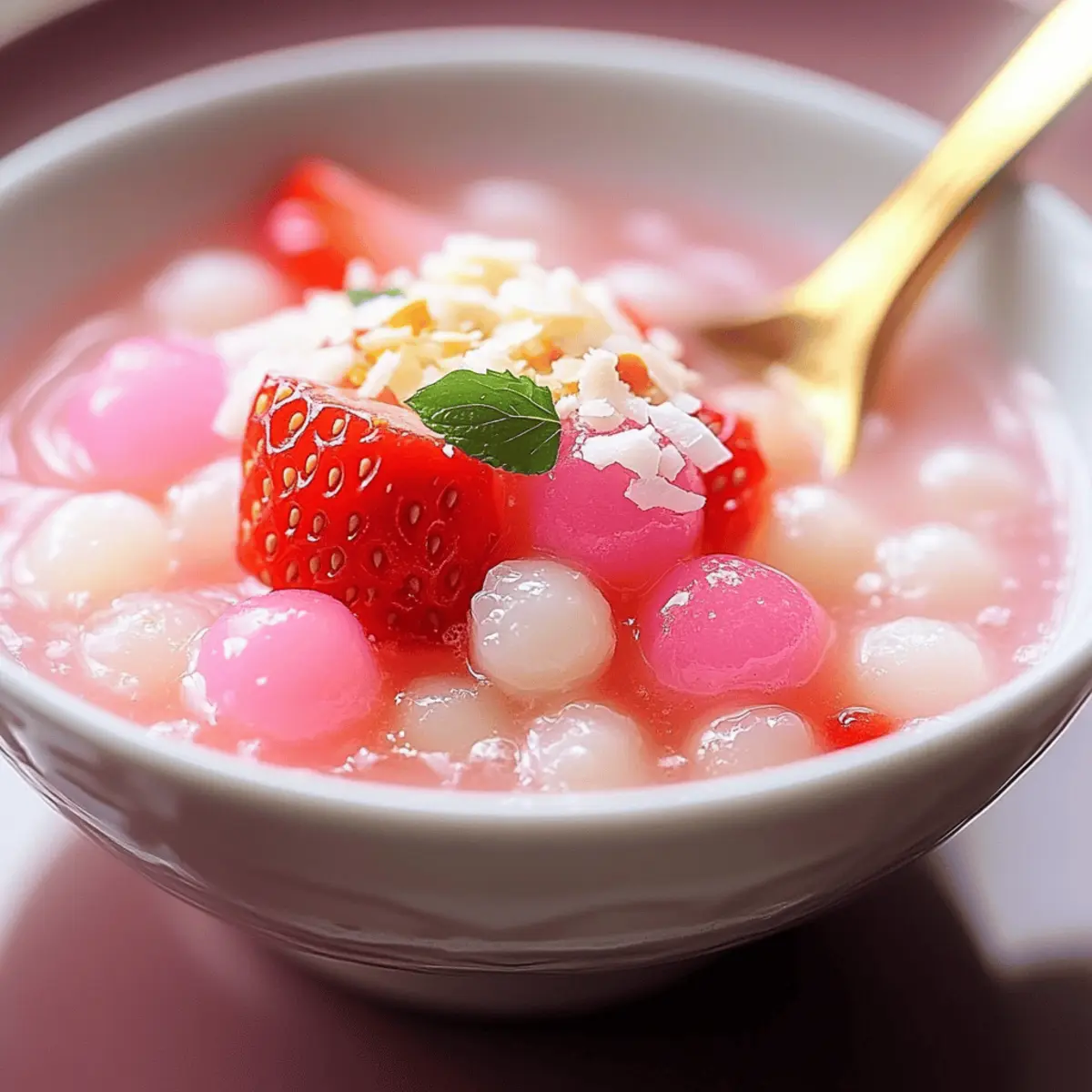 Delightful Strawberry Coconut Tapioca Dessert for Sweet Moments