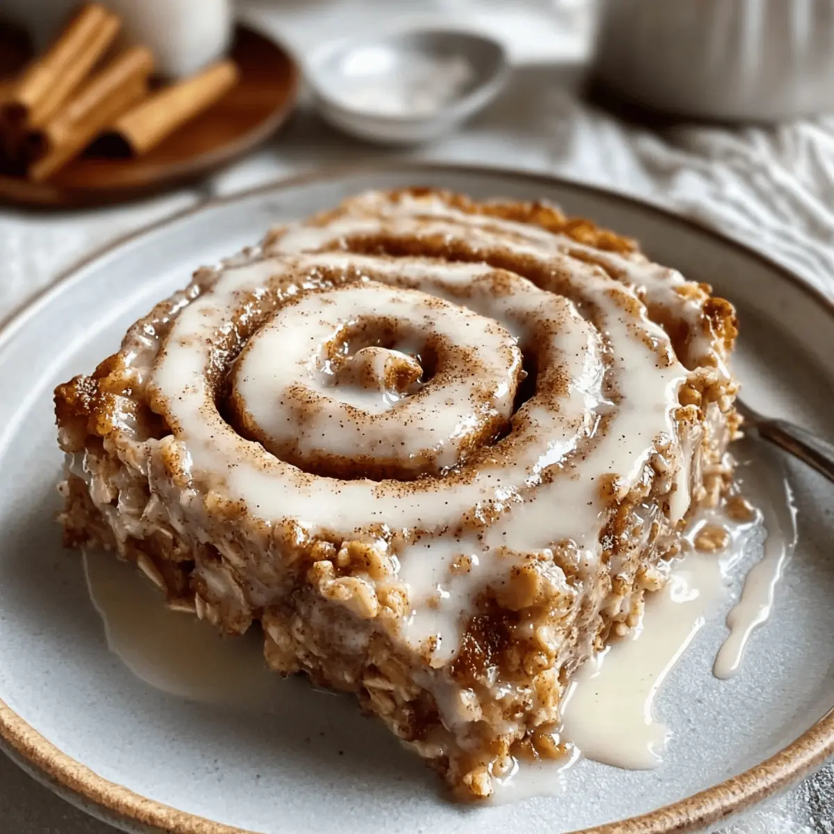 Delicious High-Protein Cinnamon Roll Baked Oatmeal for Breakfast
