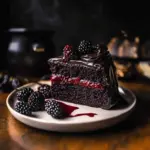 Spooky Black Velvet Halloween Cake