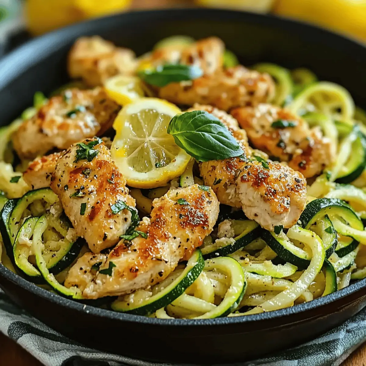 Lemon Garlic Chicken Zoodles: Quick, Healthy & Delicious Dinner