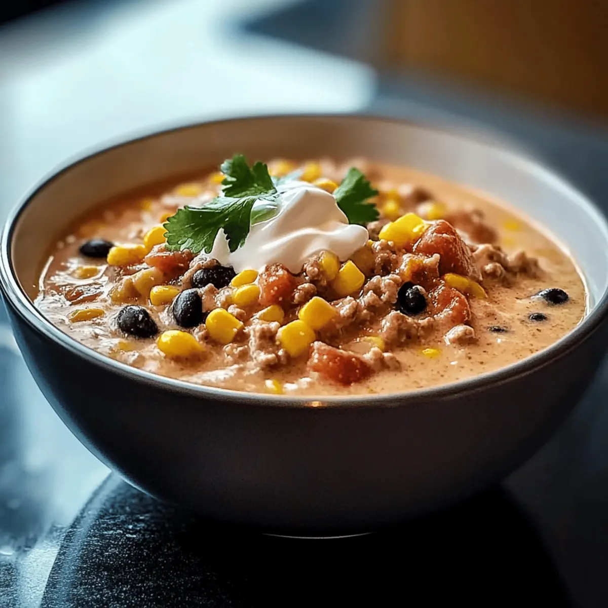 Savory Creamy Taco Soup Ready in Under 30 Minutes