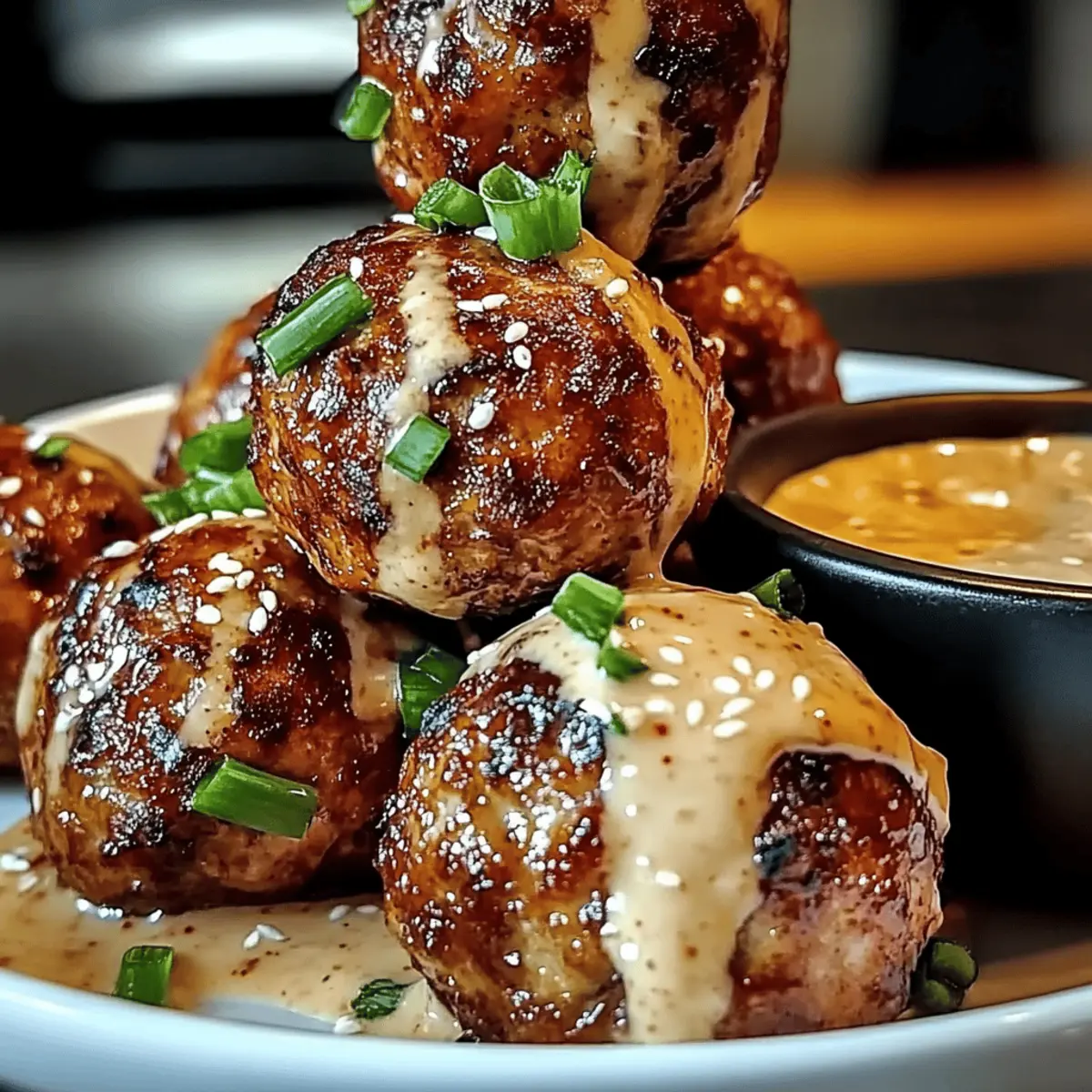 Korean BBQ Meatballs with Spicy Mayo Dip: A Flavorful Twist