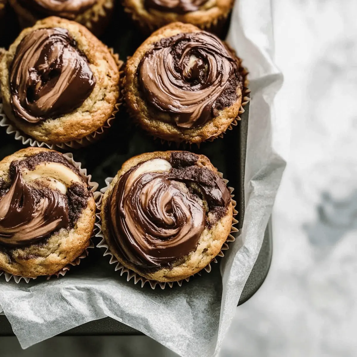 Banana Nutella Muffins bwbsbb