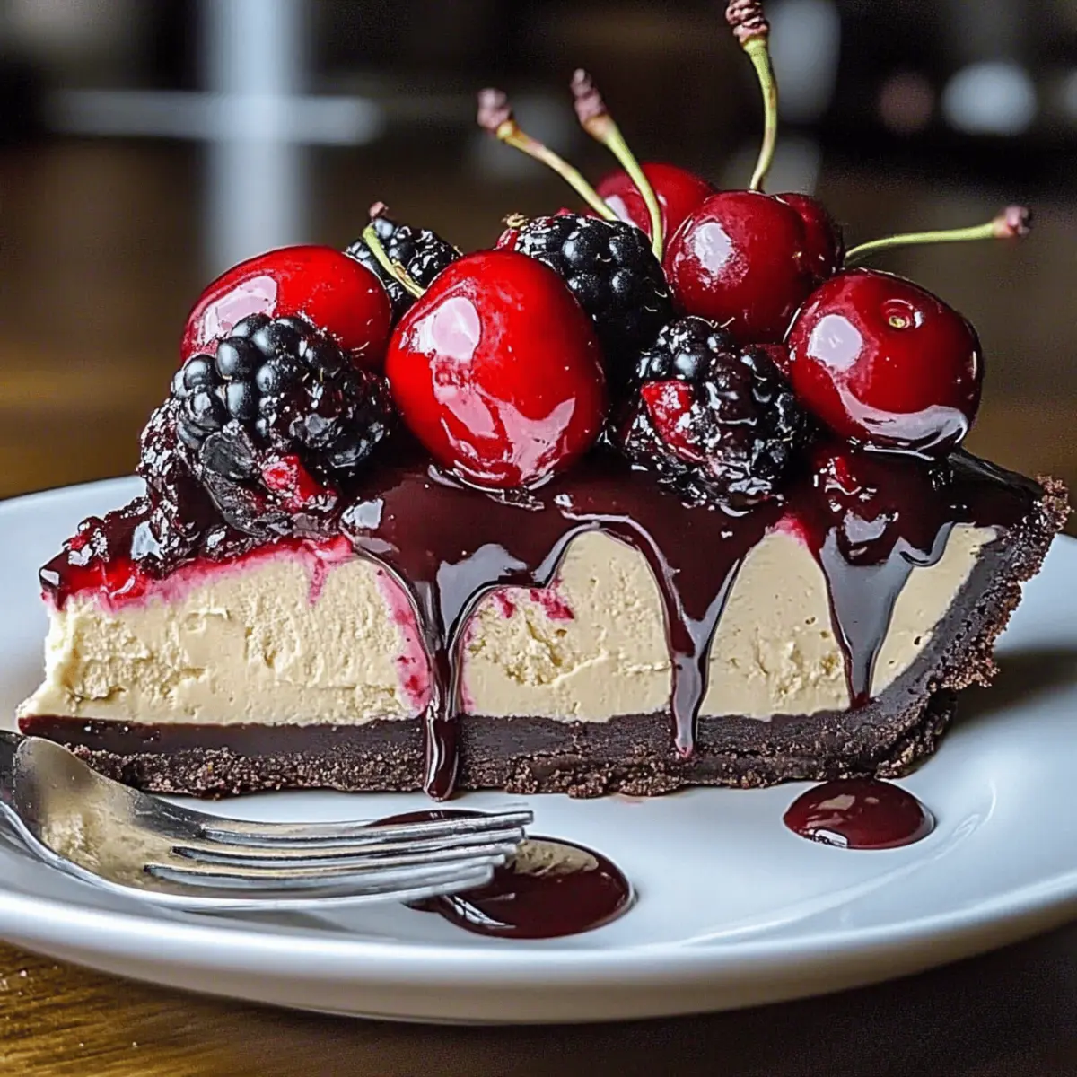 No-Bake Black Forest Berry Cheesecake That’s a Dreamy Delight